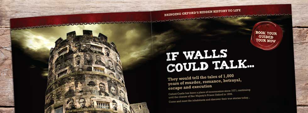 Oxford Castle's 'If Walls Could Talk' campaign hits tourist information stands